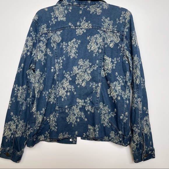 Women’s Jean Jacket Floral M - Picture 8 of 9